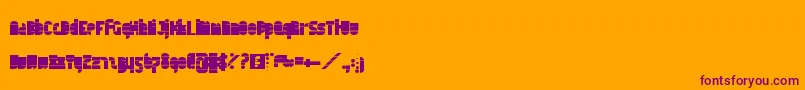 Tapedeck Font – Purple Fonts on Orange Background