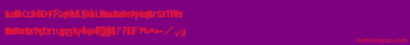 Tapedeck Font – Red Fonts on Purple Background