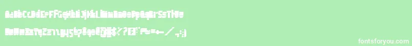 Tapedeck Font – White Fonts on Green Background