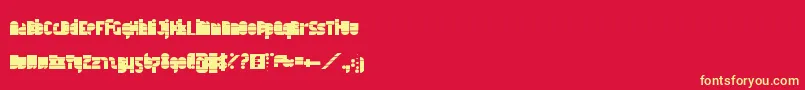 Tapedeck Font – Yellow Fonts on Red Background