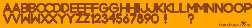 ChromeBlack Font – Brown Fonts on Orange Background