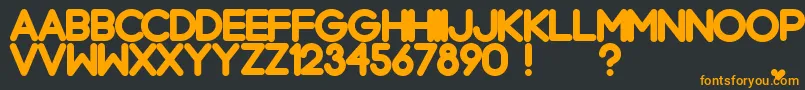 ChromeBlack Font – Orange Fonts on Black Background
