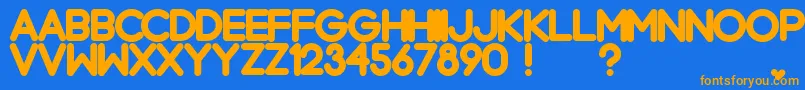 ChromeBlack Font – Orange Fonts on Blue Background