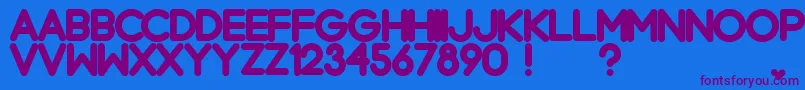 ChromeBlack Font – Purple Fonts on Blue Background