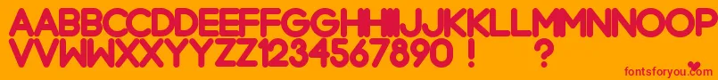 ChromeBlack Font – Red Fonts on Orange Background