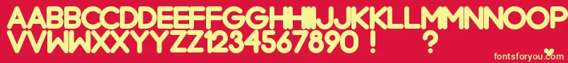 ChromeBlack Font – Yellow Fonts on Red Background