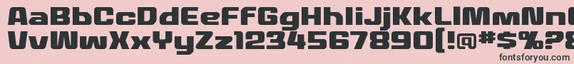 MecheffectstwolcbbReg Font – Black Fonts on Pink Background