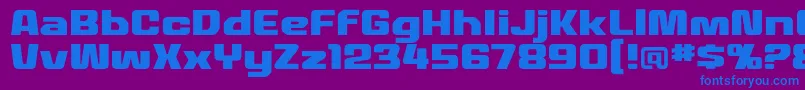 MecheffectstwolcbbReg Font – Blue Fonts on Purple Background