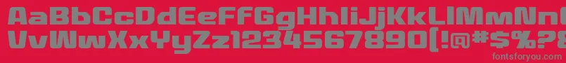 フォントMecheffectstwolcbbReg – 赤い背景に灰色の文字