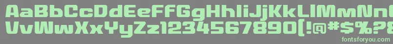 フォントMecheffectstwolcbbReg – 灰色の背景に緑のフォント