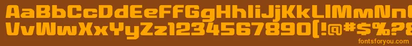 MecheffectstwolcbbReg Font – Orange Fonts on Brown Background