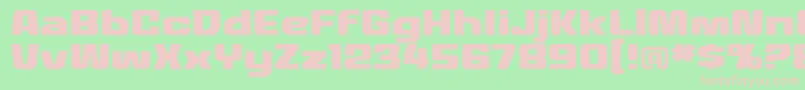 MecheffectstwolcbbReg Font – Pink Fonts on Green Background