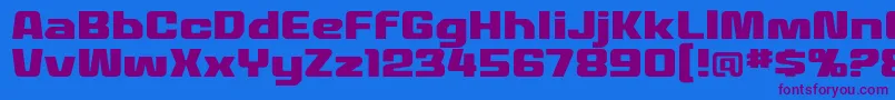 MecheffectstwolcbbReg Font – Purple Fonts on Blue Background