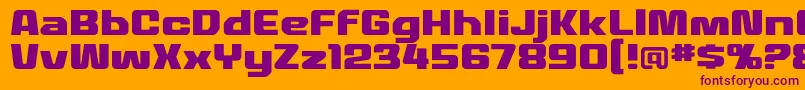 MecheffectstwolcbbReg Font – Purple Fonts on Orange Background