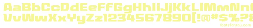 MecheffectstwolcbbReg Font – Yellow Fonts on White Background