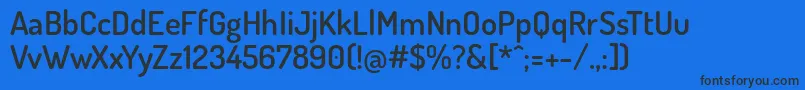 DosisSemibold Font – Black Fonts on Blue Background