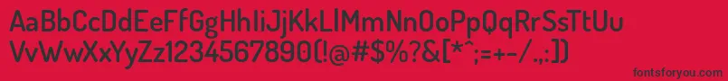 DosisSemibold Font – Black Fonts on Red Background