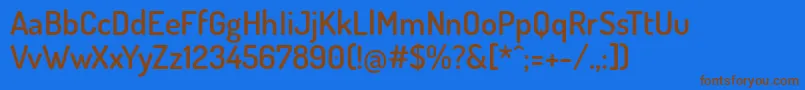 DosisSemibold Font – Brown Fonts on Blue Background