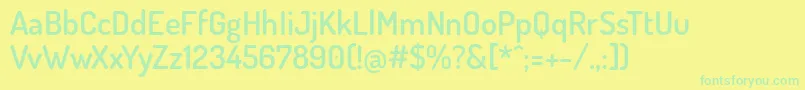 Шрифт DosisSemibold – зелёные шрифты на жёлтом фоне