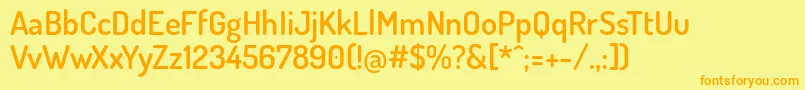 DosisSemibold Font – Orange Fonts on Yellow Background