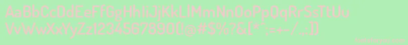 DosisSemibold Font – Pink Fonts on Green Background