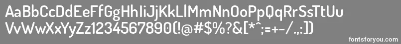 DosisSemibold Font – White Fonts on Gray Background