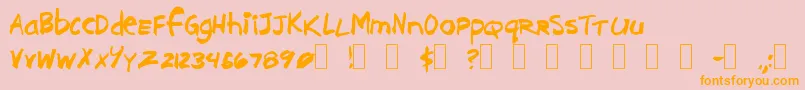 Шрифт Brushcut – оранжевые шрифты на розовом фоне