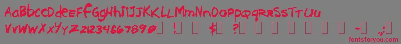 Шрифт Brushcut – красные шрифты на сером фоне