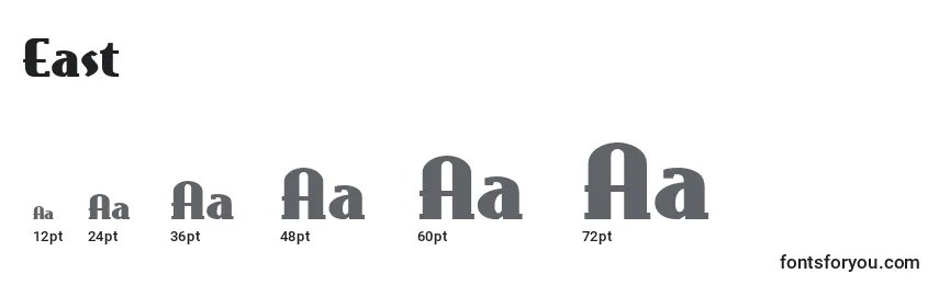 East Font Sizes