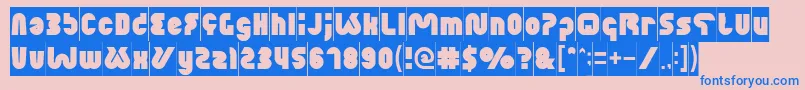 XtremeBikeInverse Font – Blue Fonts on Pink Background