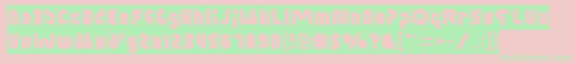 XtremeBikeInverse Font – Green Fonts on Pink Background