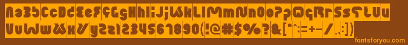 XtremeBikeInverse Font – Orange Fonts on Brown Background