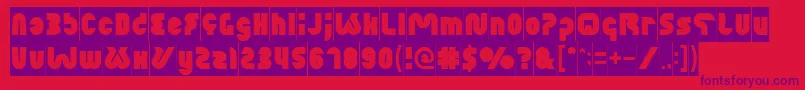 XtremeBikeInverse Font – Purple Fonts on Red Background