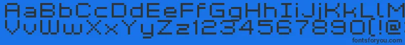 GrixelKyrou7WideXtnd Font – Black Fonts on Blue Background
