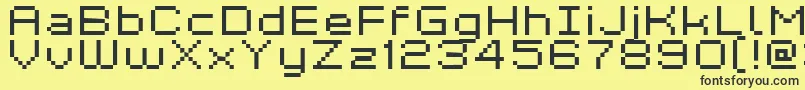 GrixelKyrou7WideXtnd Font – Black Fonts on Yellow Background