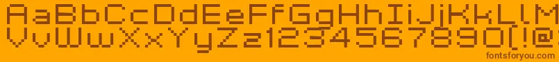 GrixelKyrou7WideXtnd Font – Brown Fonts on Orange Background