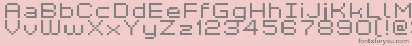 GrixelKyrou7WideXtnd Font – Gray Fonts on Pink Background