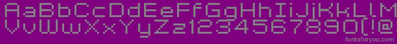 GrixelKyrou7WideXtnd Font – Gray Fonts on Purple Background