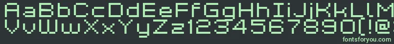 GrixelKyrou7WideXtnd-fontti – vihreät fontit mustalla taustalla