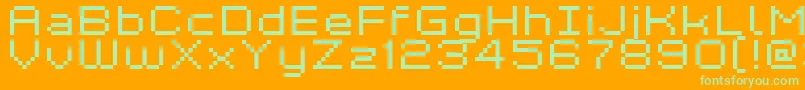 Шрифт GrixelKyrou7WideXtnd – зелёные шрифты на оранжевом фоне