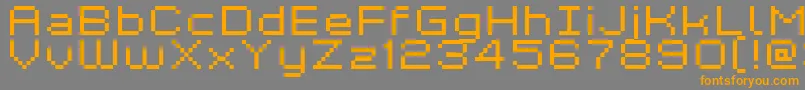 GrixelKyrou7WideXtnd Font – Orange Fonts on Gray Background