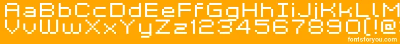 GrixelKyrou7WideXtnd Font – White Fonts on Orange Background