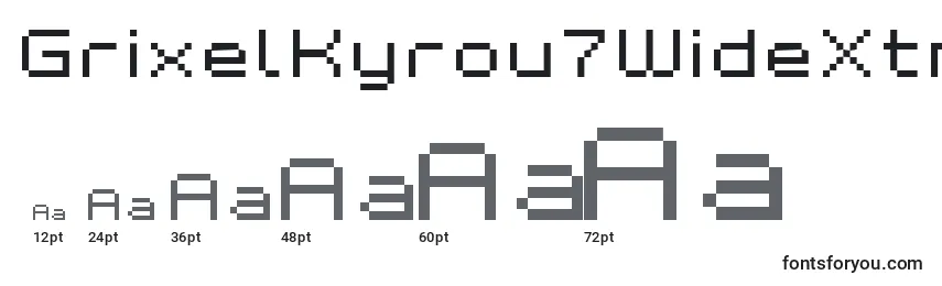GrixelKyrou7WideXtnd Font Sizes