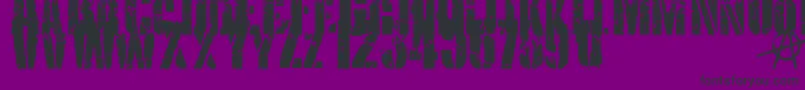 KriptonB1-fontti – mustat fontit violetilla taustalla