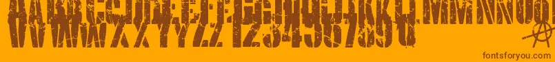 En savoir plus sur la police KriptonB1 Police KriptonB1 – polices brunes sur fond orange