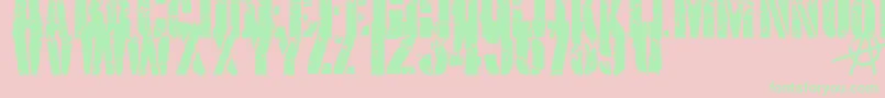 フォントKriptonB1 – ピンクの背景に緑の文字