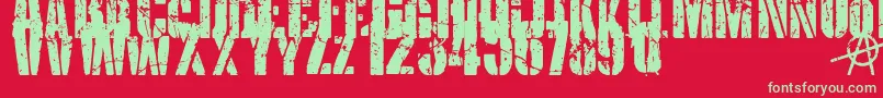 KriptonB1 Font – Green Fonts on Red Background