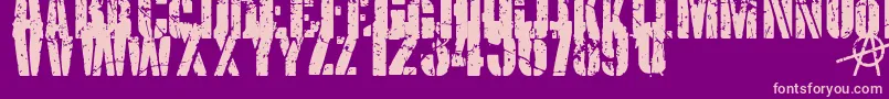 KriptonB1 Font – Pink Fonts on Purple Background
