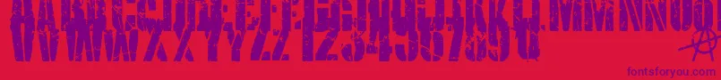 fuente KriptonB1 – Fuentes Moradas Sobre Fondo Rojo