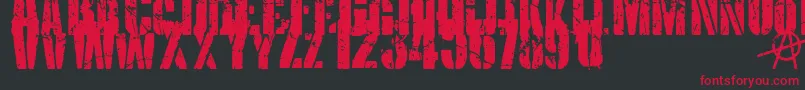 KriptonB1-Schriftart – Rote Schriften auf schwarzem Hintergrund